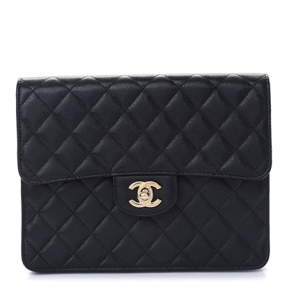 Chanel Caviar Quilted Square Flap Clutch Black 1 of 13