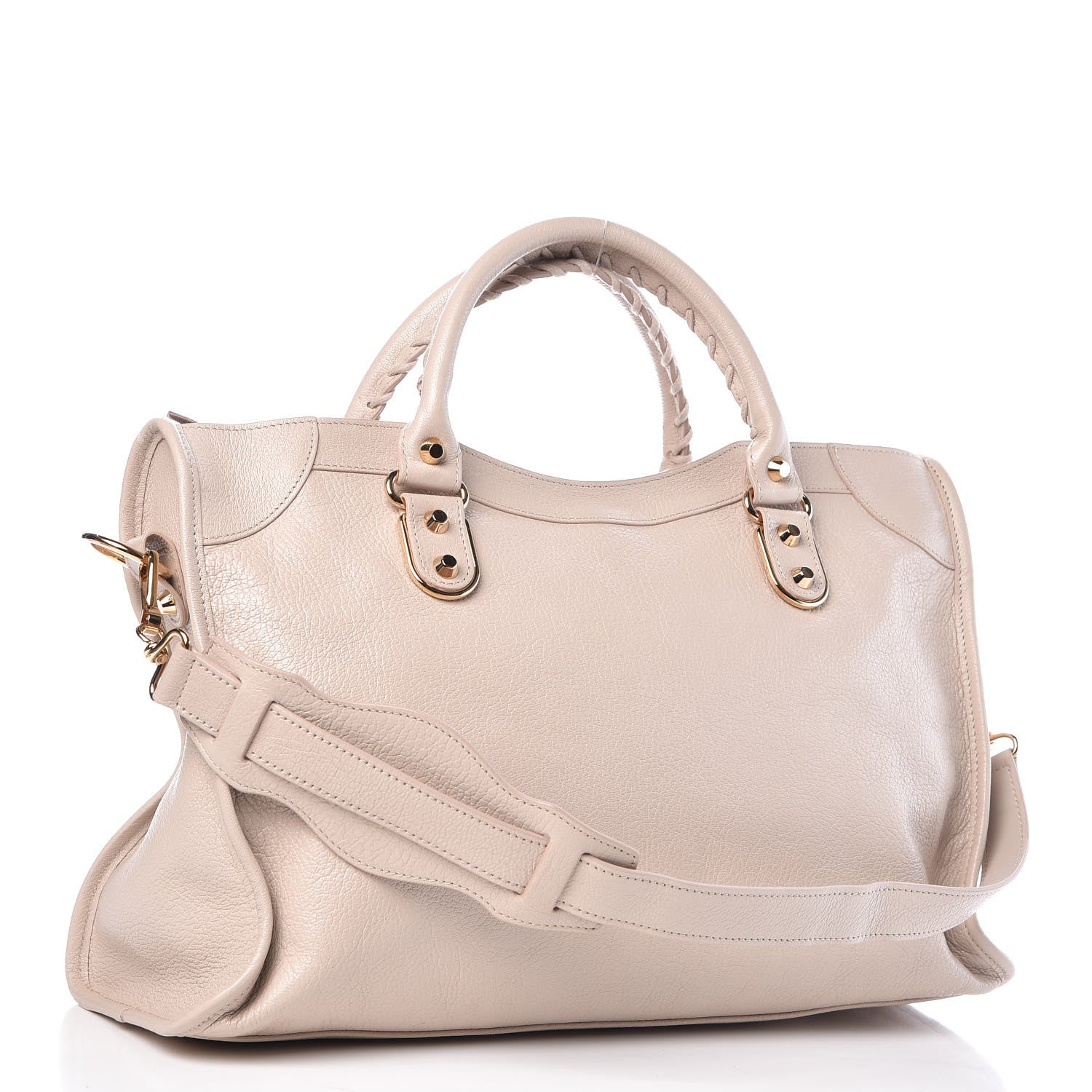 Balenciaga Chevre Gold Metallic Edge Hardware City Beige Praline 4 of 10