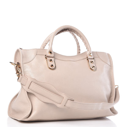 Balenciaga Chevre Gold Metallic Edge Hardware City Beige Praline 4 of 10