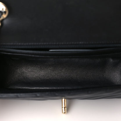 Chanel Lambskin Chevron Quilted Mini Rectangular Flap Black 5 of 9