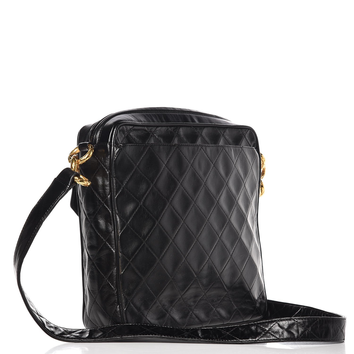 Chanel Lambskin Quilted Flap Crossbody Bag Black 3 of 8