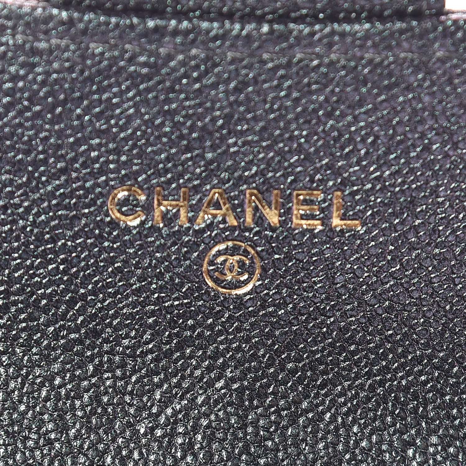 Chanel Iridescent Caviar Quilted Flap Card Holder On Chain Black 6 of 12