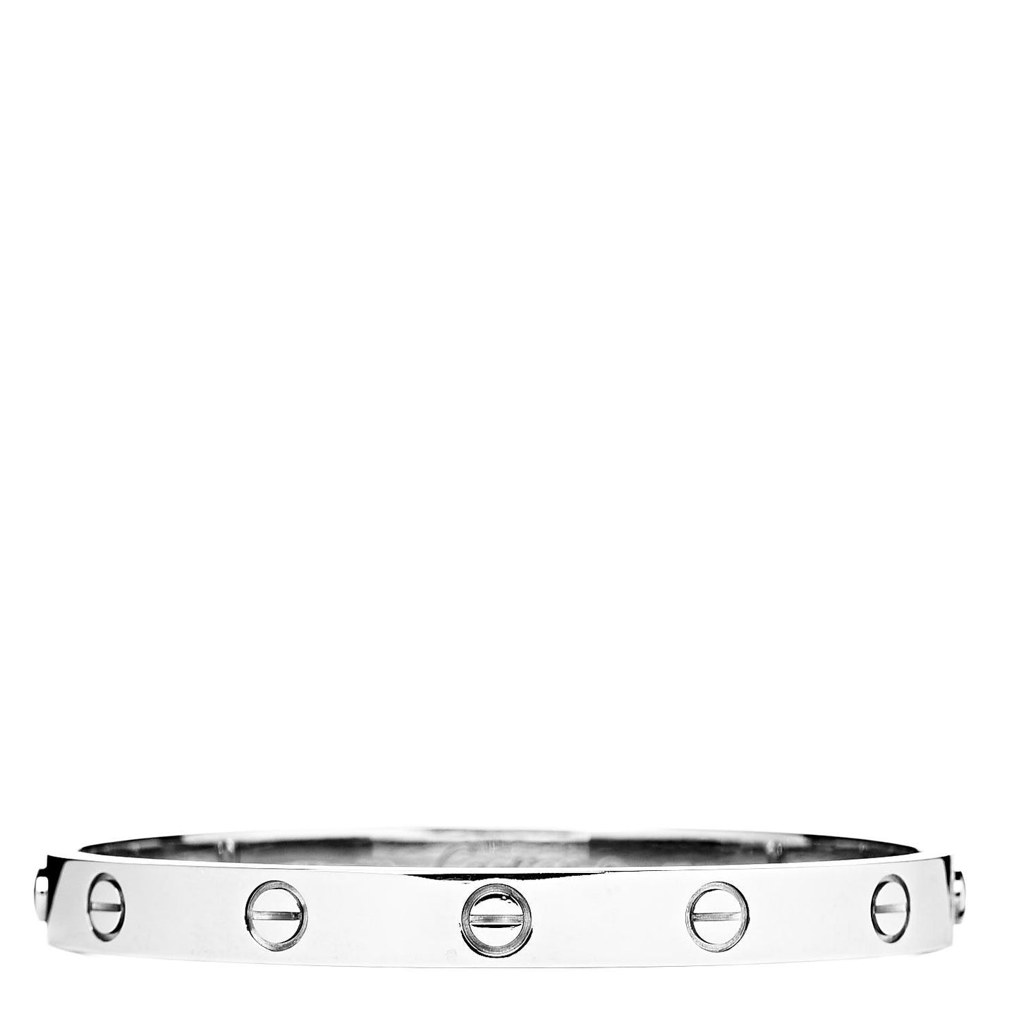 18K White Gold LOVE Bracelet 17