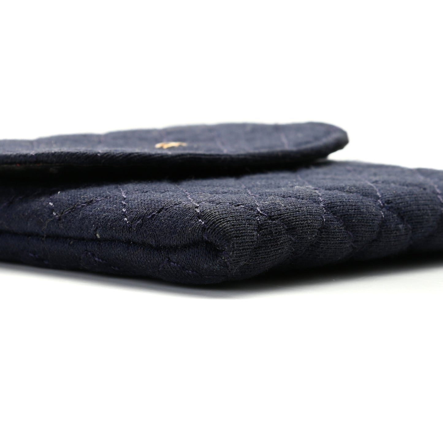 Jersey Quilted Micro Flap Bag Navy