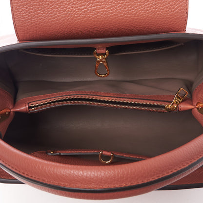 Louis Vuitton Taurillon Capucines MM Terracotta 6 of 8