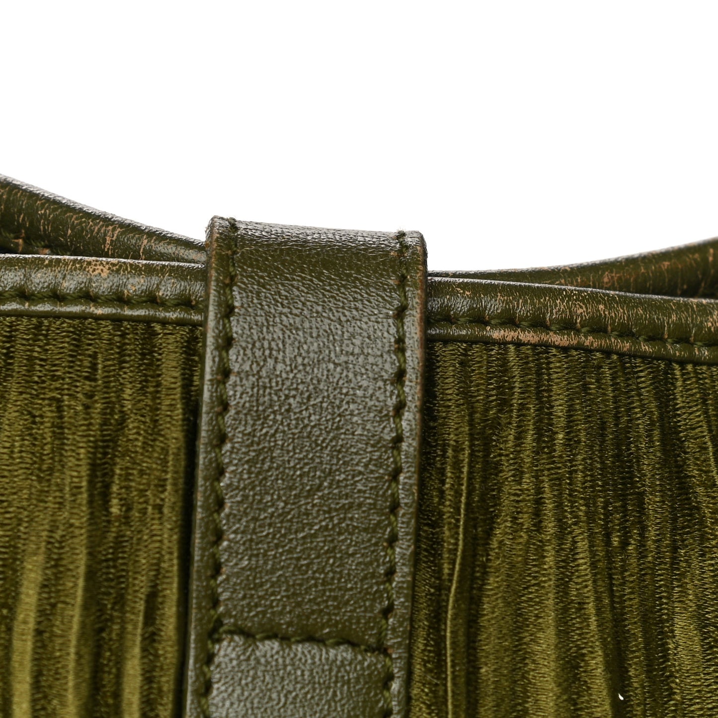 Fabric Pleated Jackie O Hobo Green