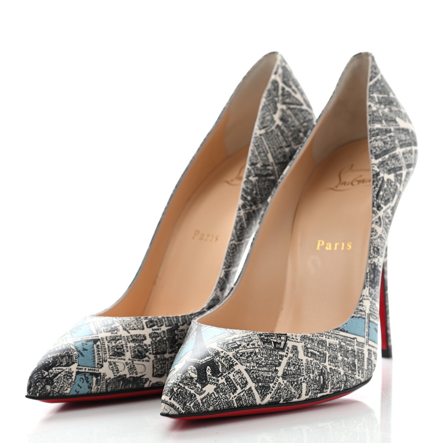 Christian Louboutin Calfskin Plan De Paris Pigalle Follies 100 Pumps 40.5 Multicolor 3 of 8