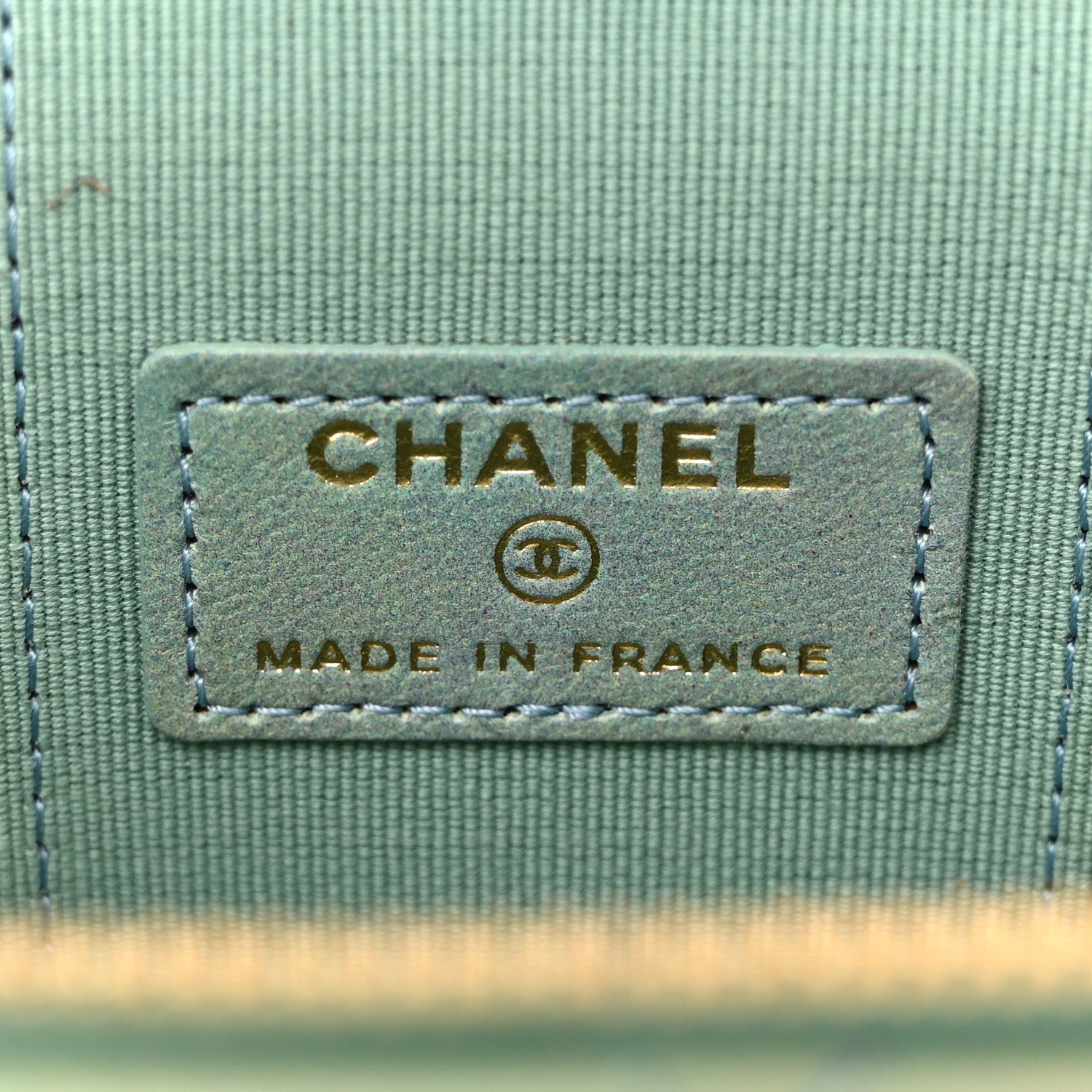 Chanel Lambskin Quilted Ombre Top Handle Mini Vanity Case With Chain Blue Green 6 of 13