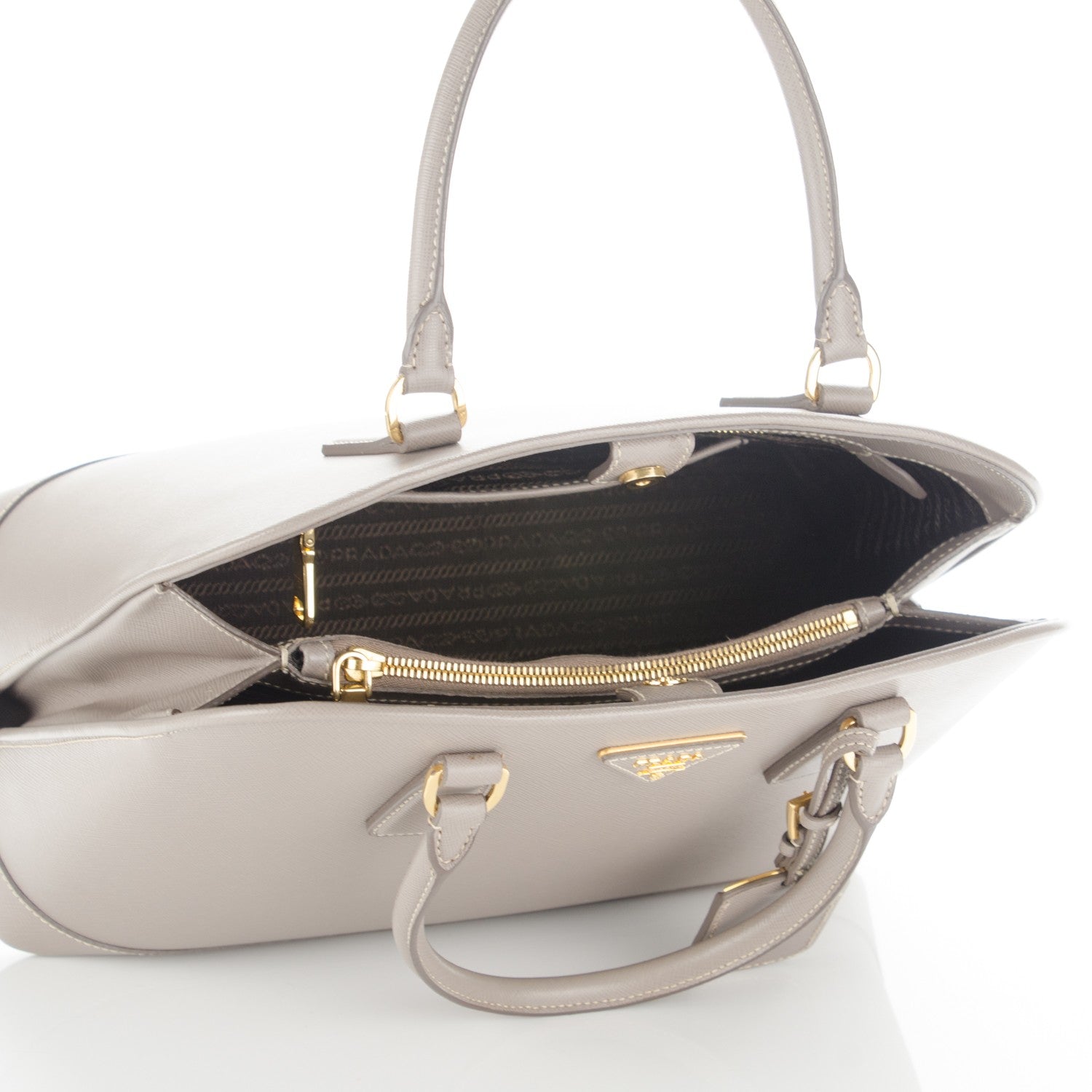 Prada Saffiano Lux Open Promenade Tote Argilla 5 of 7