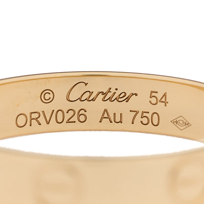 Cartier 18K Yellow Gold 3.5mm LOVE Wedding Band Ring 54 6.75 3 of 3