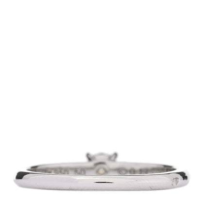 Cartier Platinum Diamond .19ct Solitaire Engagement Ring 50 5.25 4 of 8