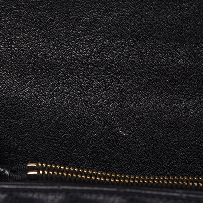 Saint Laurent Sheepskin Matelasse Chevron Monogram Large College Satchel Black 15 of 24