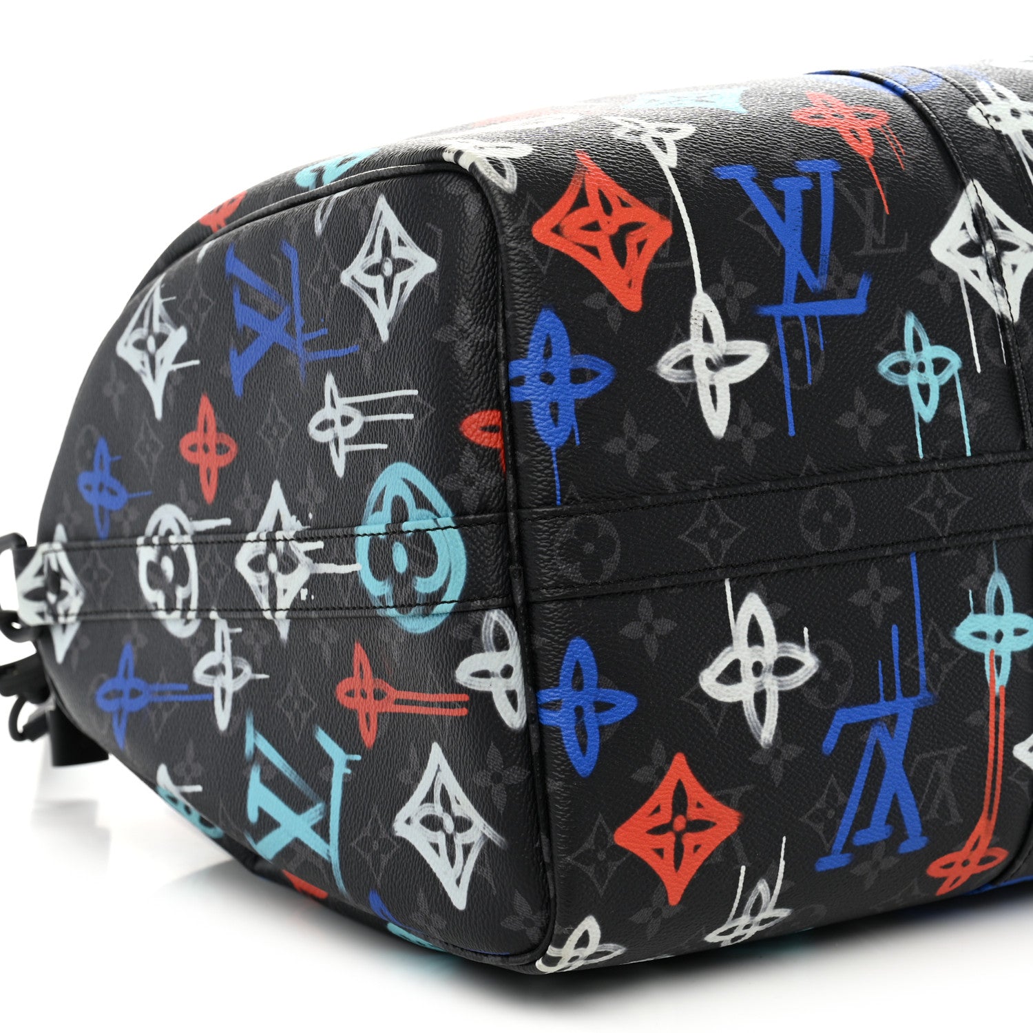 Louis Vuitton Monogram Eclipse LV Graffiti Keepall Bandouliere 50 Multicolor 7 of 8