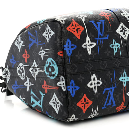 Louis Vuitton Monogram Eclipse LV Graffiti Keepall Bandouliere 50 Multicolor 7 of 8