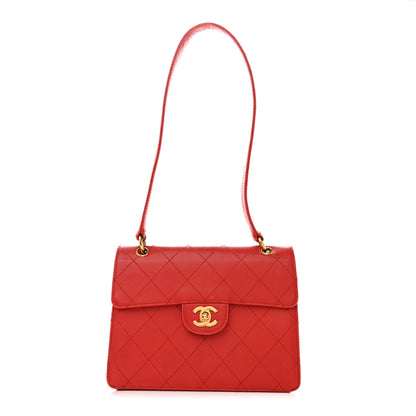 Chanel Caviar Stitched Flap Shoulder Bag Red 1 of 17