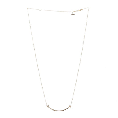 Tiffany 18K Yellow Gold Small T Smile Pendant Necklace 3 of 7