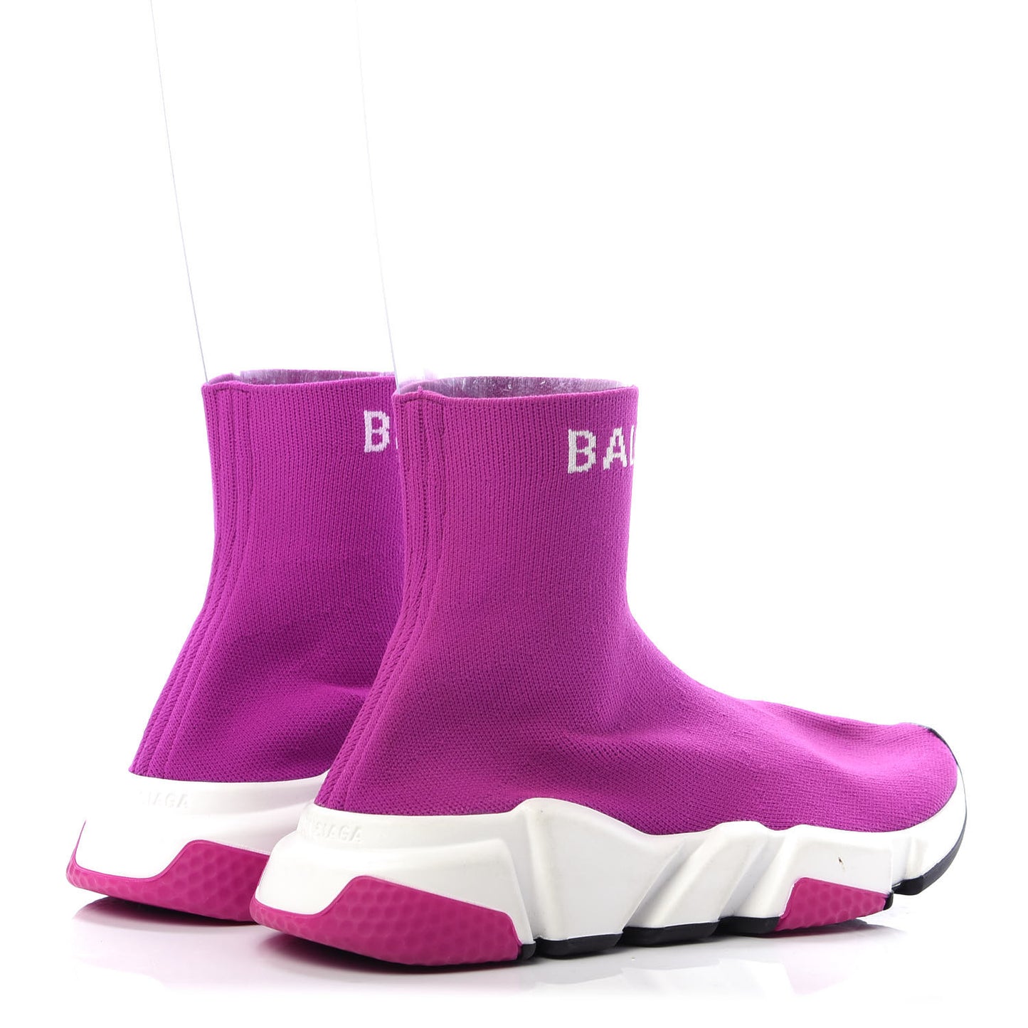 Neoprene Knit Womens Hi Speed Sneakers 37 Fuchsia