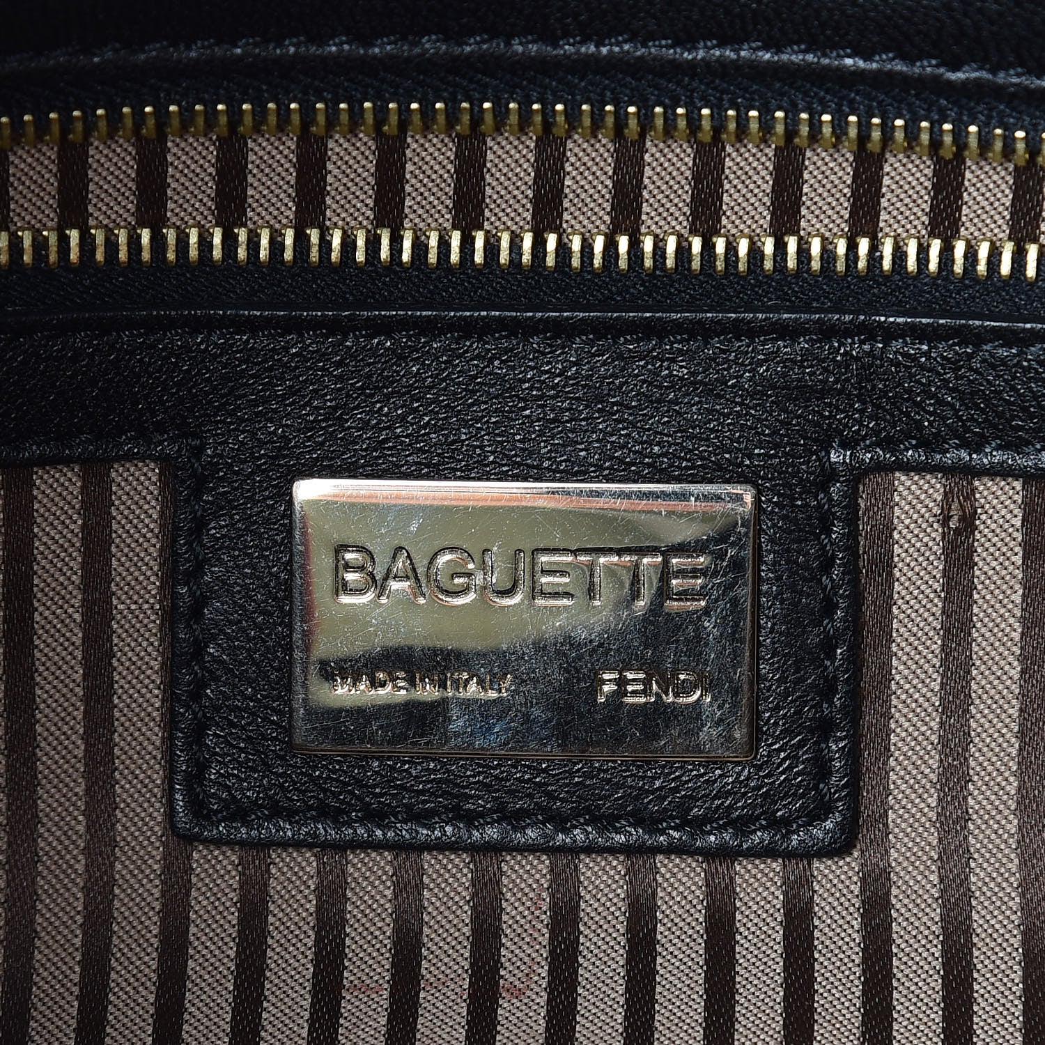 Fendi Calfskin Baguette Black 8 of 9