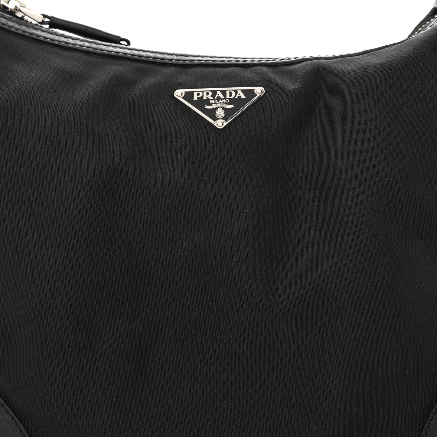 Tessuto Nylon Hobo Black