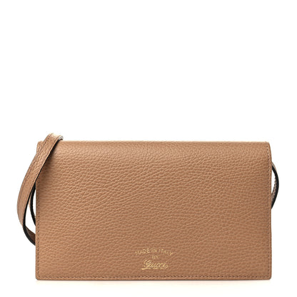 Gucci Dollar Calfskin Mini Swing Wallet Bag Camelia Mineral Blue 1 of 6