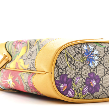 Gucci GG Supreme Monogram Flora Small Ophidia Bucket Bag Beige Multicolor Crop 9 of 10
