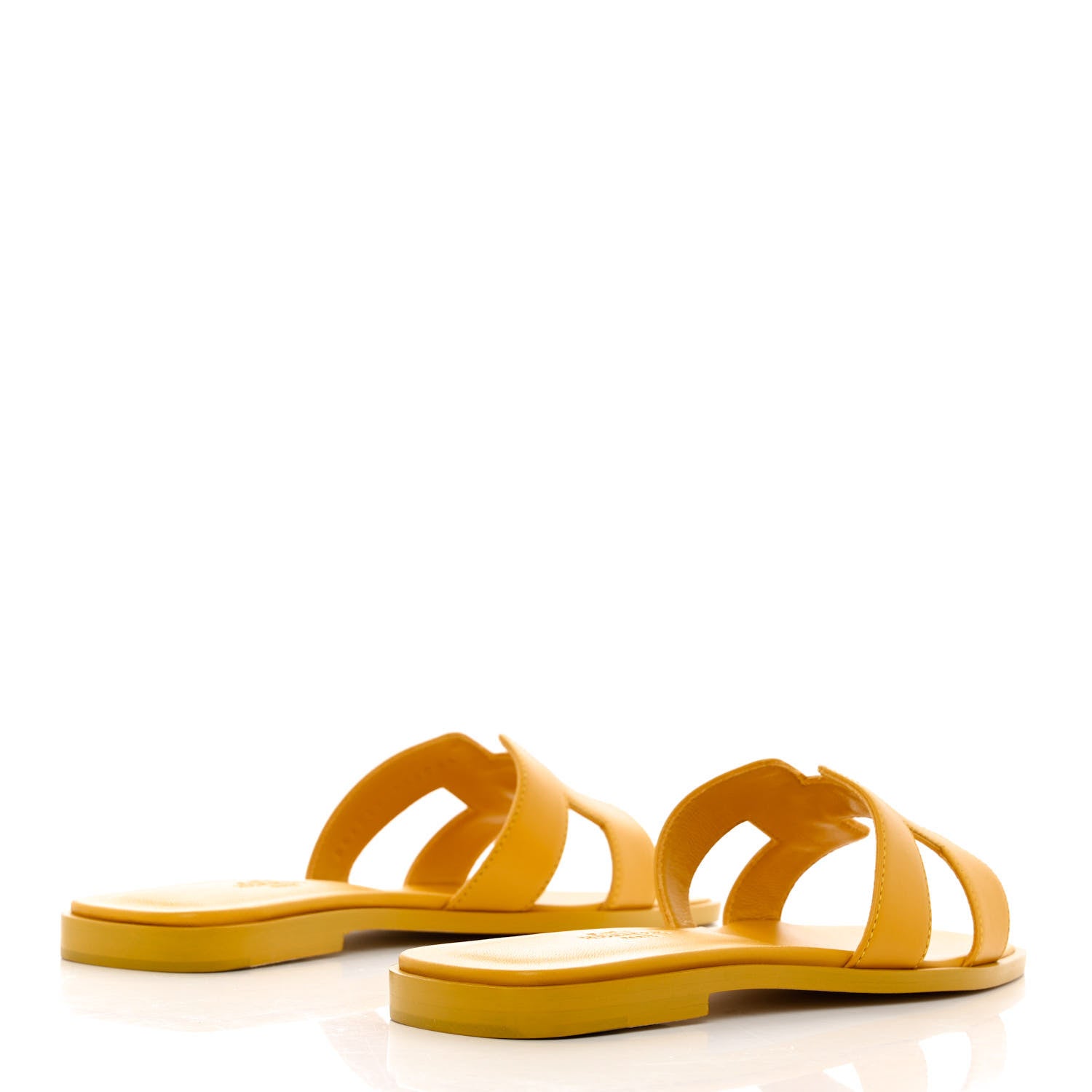 Hermes Box Oran Sandals 36 Jaune Citron 4 of 9