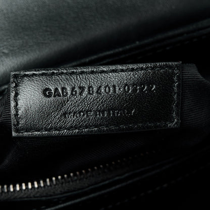 Saint Laurent Calfskin Y Quilted Monogram Monochrome Toy Loulou Crossbody Bag Black 8 of 11