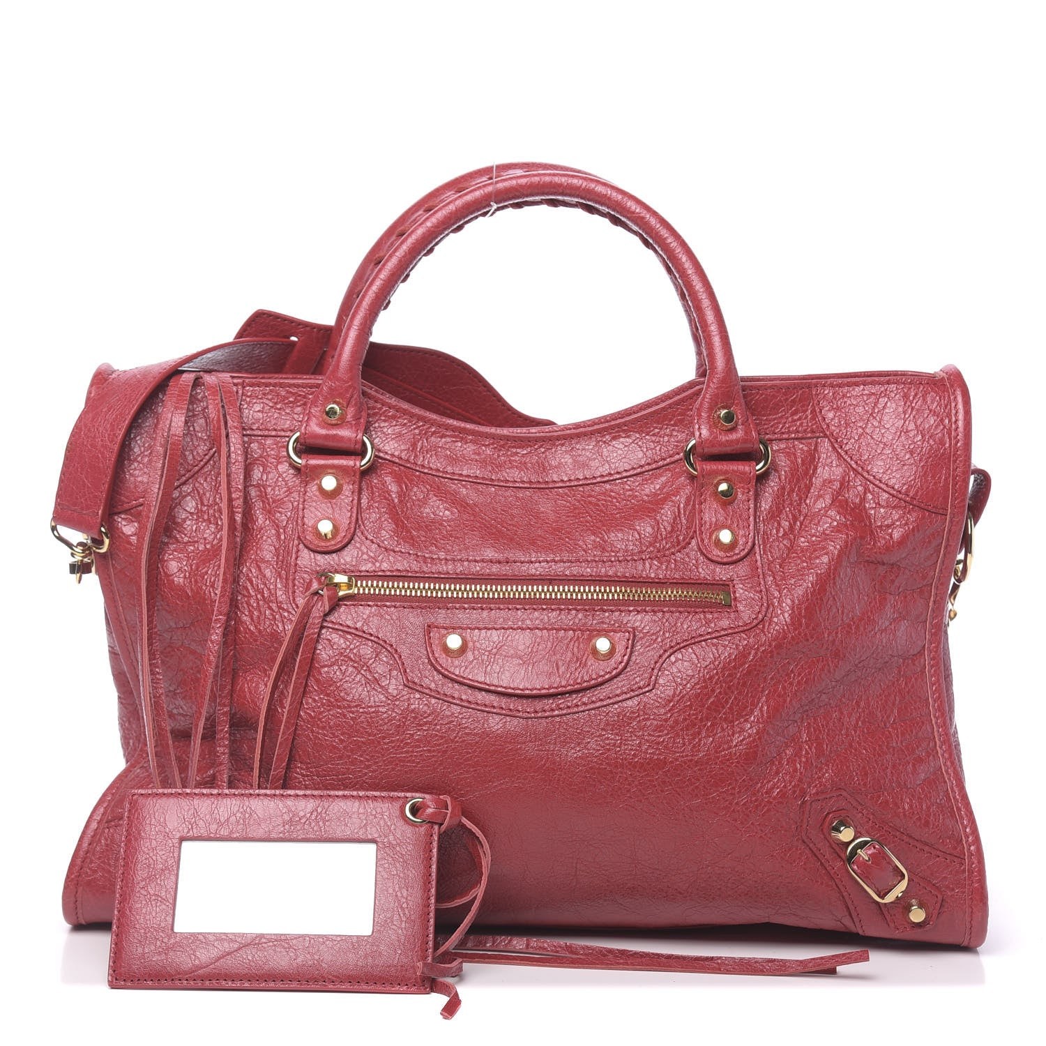 Balenciaga Agneau Classic Gold Hardware City Rouge Sapphire 1 of 10