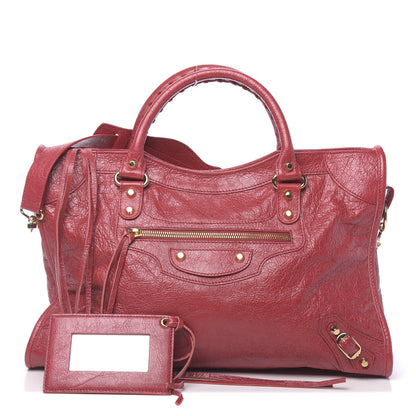 Balenciaga Agneau Classic Gold Hardware City Rouge Sapphire 1 of 10