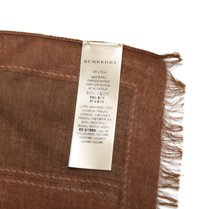 Burberry Modal Cashmere Haymarket Check Scarf Bronze 4 of 4