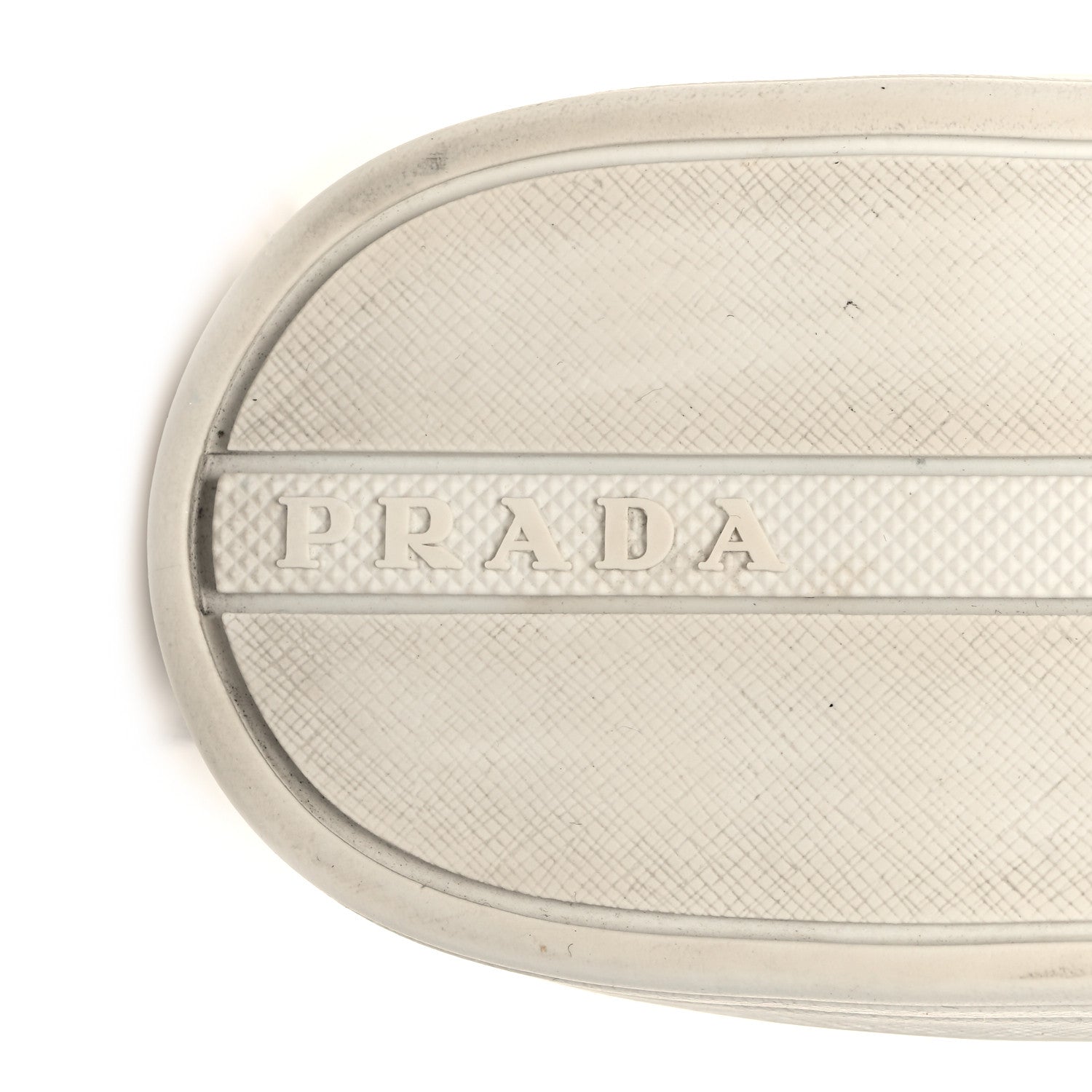 Prada Vitello Plume Logo Low Top Sneakers 41 White Black 7 of 9