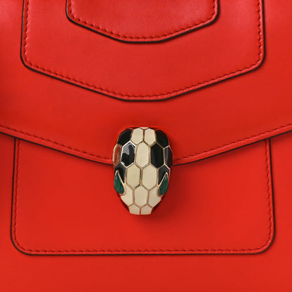 Bulgari Calfskin Serpenti Forever Top Handle Red 8 of 11