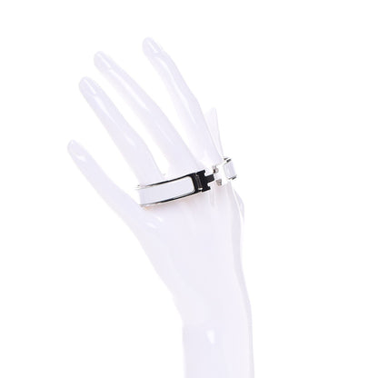 Hermes Enamel Narrow Clic Clac H Bracelet PM White 2 of 6