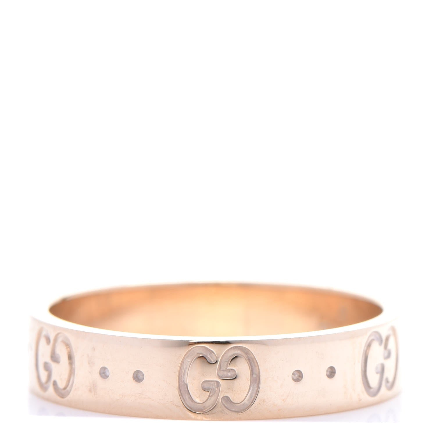Gucci 18K Yellow Gold 4mm Icon Thin Band Ring 6 1 of 6
