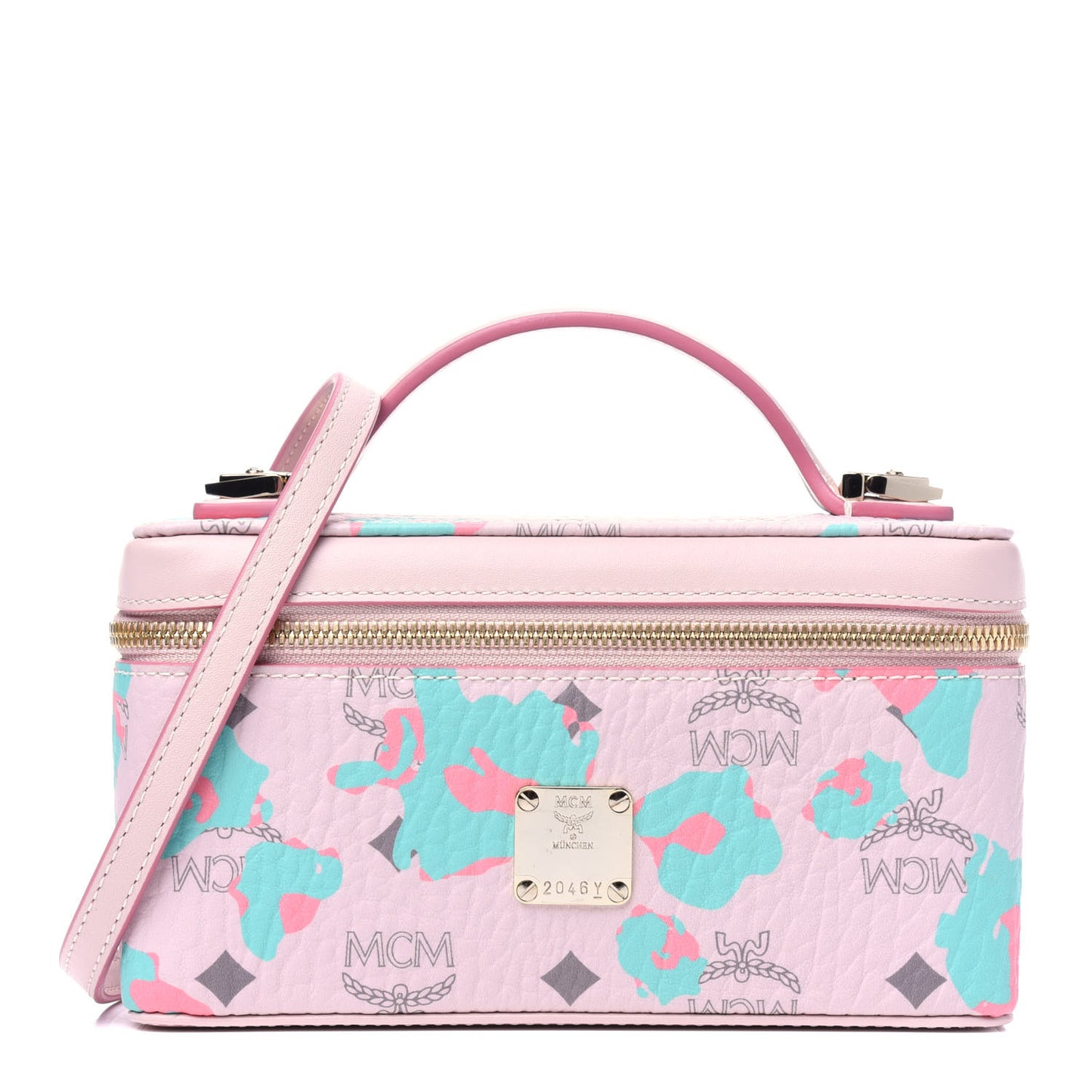 Visetos Floral Leopard Vanity Case Pink