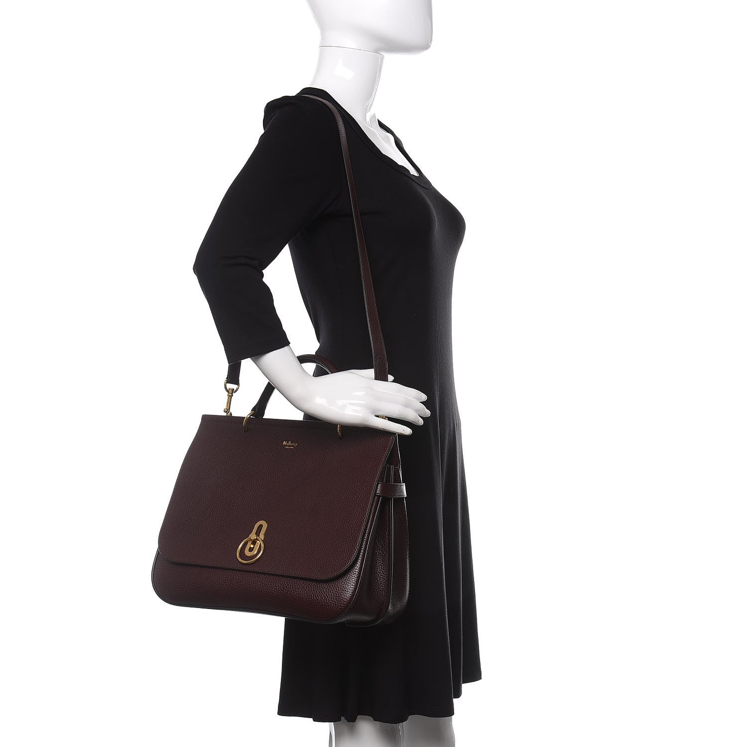 Mulberry Natural Grain Amberley Satchel Oxblood 2 of 9