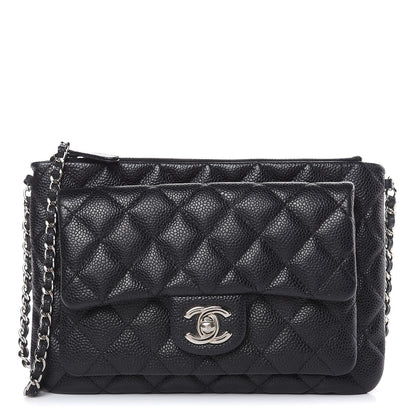 Chanel Caviar Quilted Daily Zip Crossbody Bag Black 1 of 11