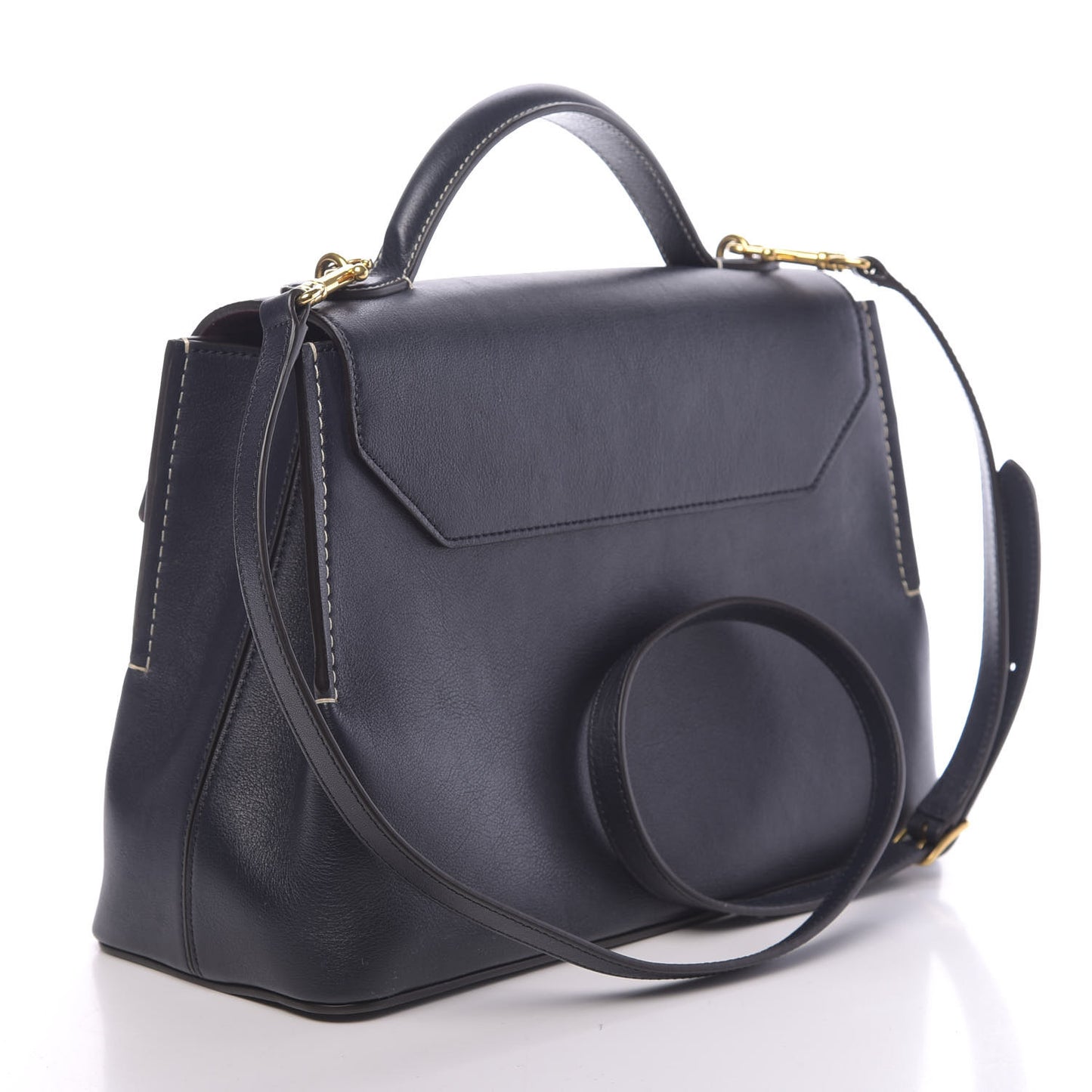 Silky Calfskin Small Seaton Midnight Blue