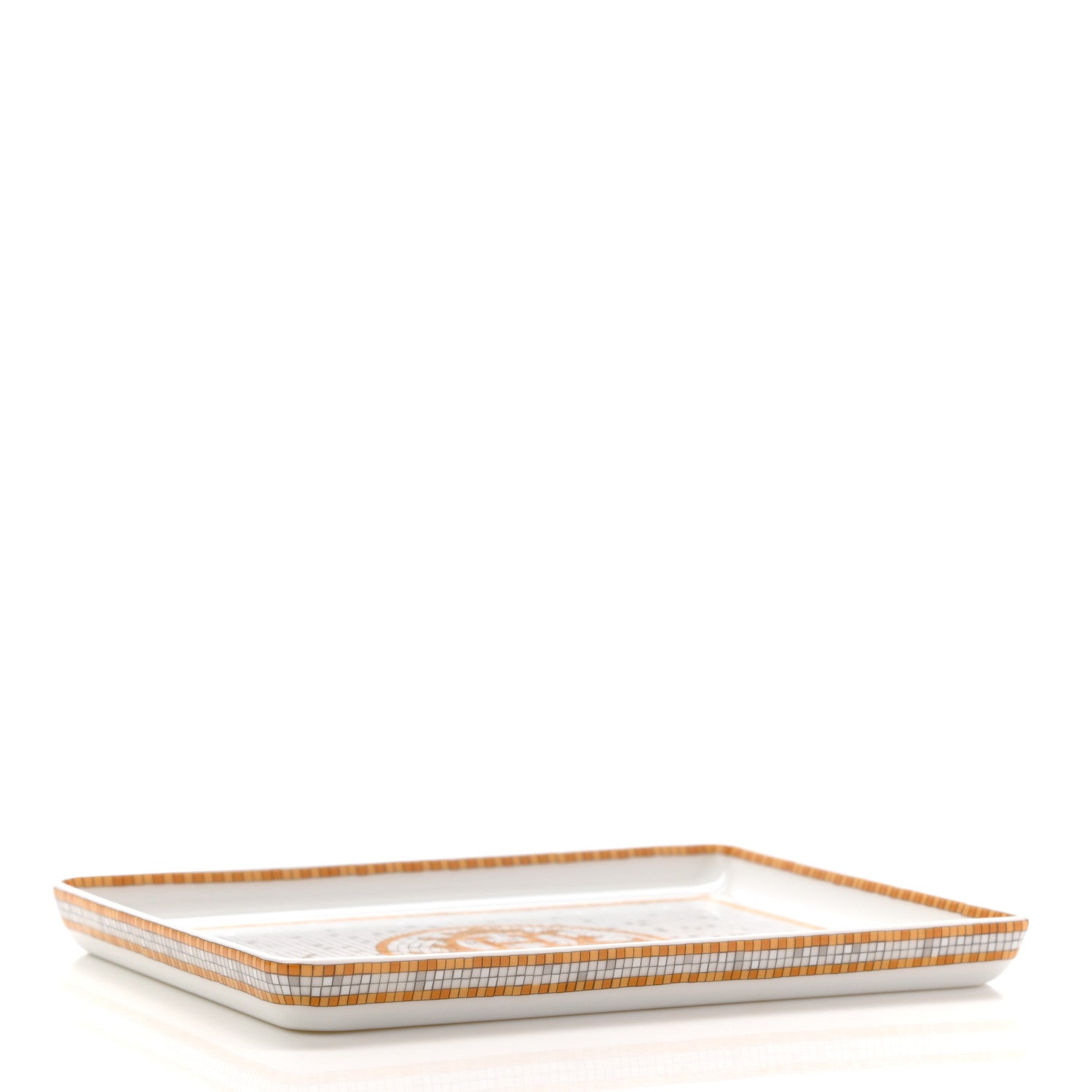 Hermes Porcelain Mosaique au 24 Gold Sushi Plate 4 of 5