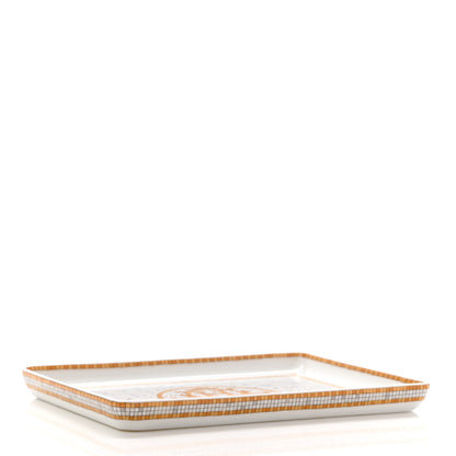 Hermes Porcelain Mosaique au 24 Gold Sushi Plate 4 of 5