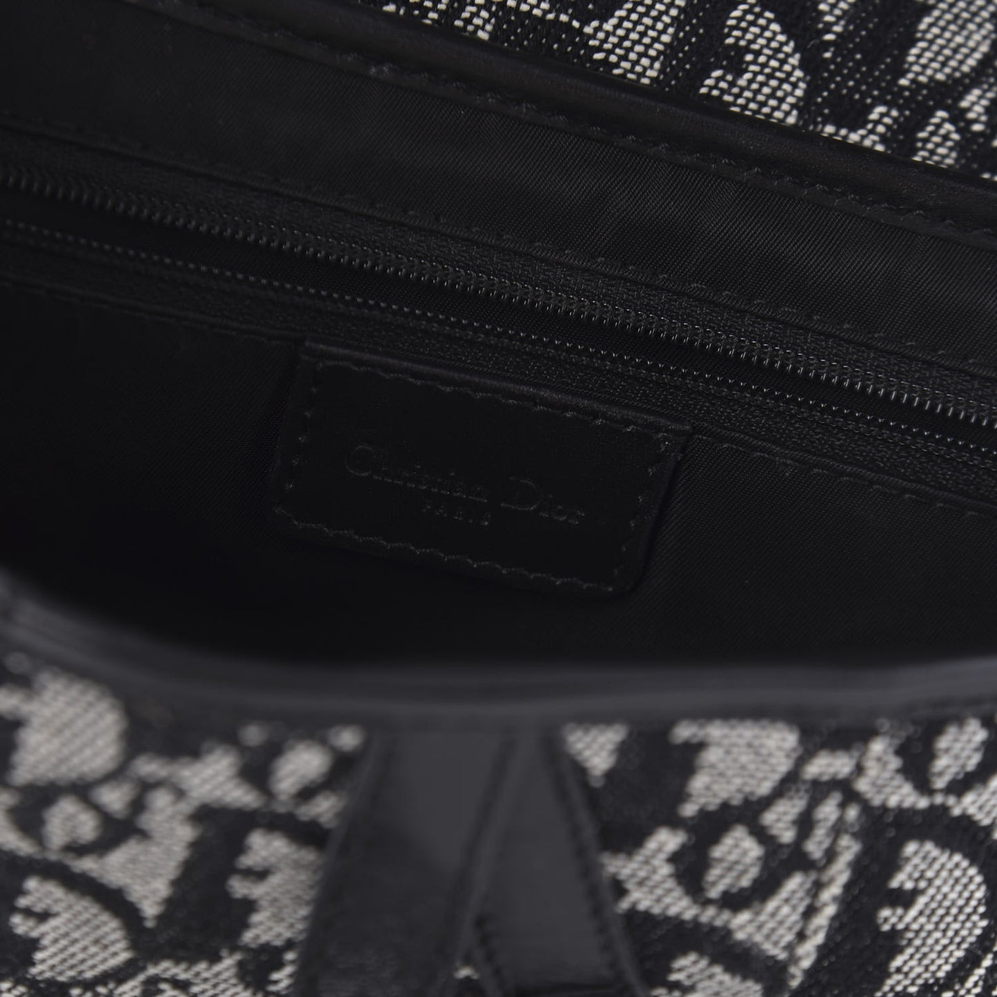 Monogram Saddle Bag Black