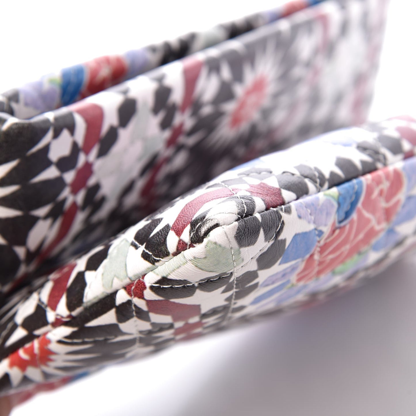 Glazed Lambskin Paris Dubai CC Beauty Clutch Multicolor