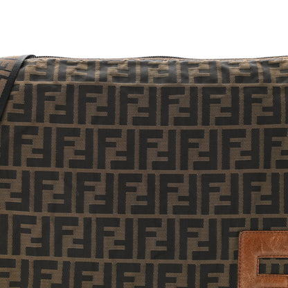 Fendi Zucca Vitello Patchwork Shoulder Flap Bag Tobacco Sabbia 8 of 12