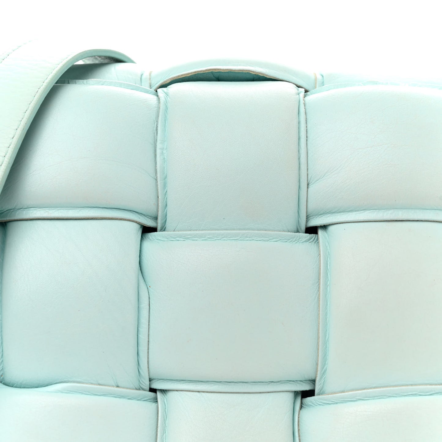 Paper Calfskin Maxi Intreccio Padded Cassette Crossbody Bag Spearmint