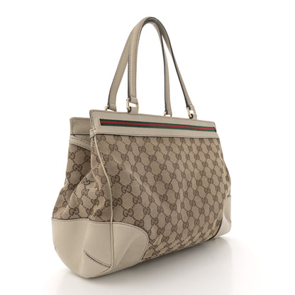 Gucci Monogram Web Medium Mayfair Tote Off White 3 of 15