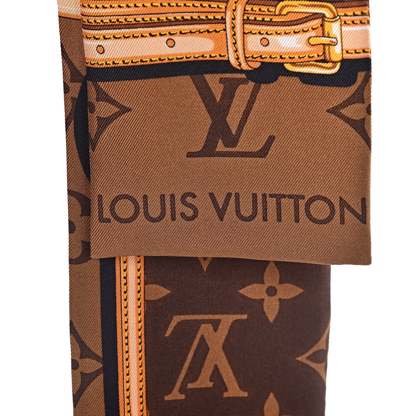 Silk Monogram Confidential Bandeau Brown