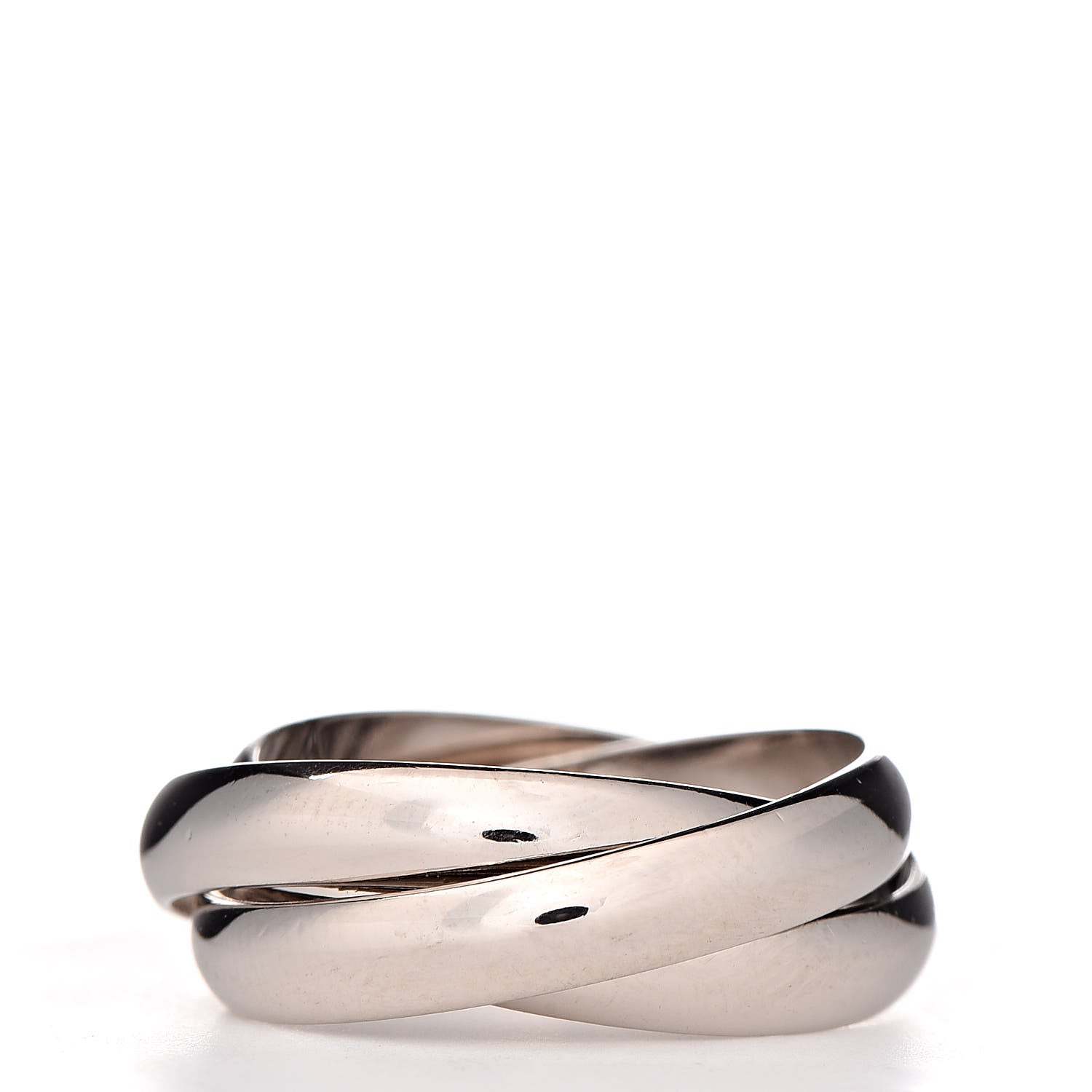 Cartier 18K White Gold Classic Trinity Ring 52 6 3 of 4