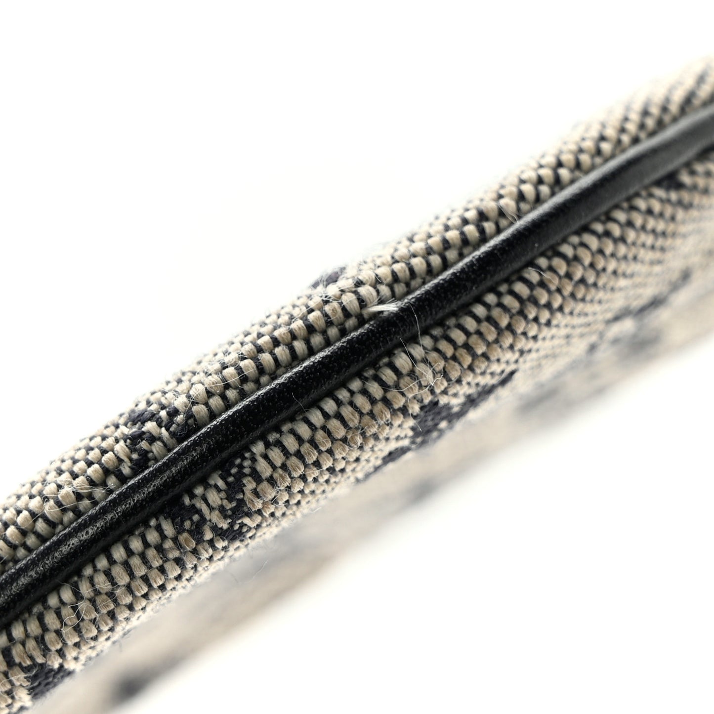 Mini Lin Croisette Round Coin Purse Blue