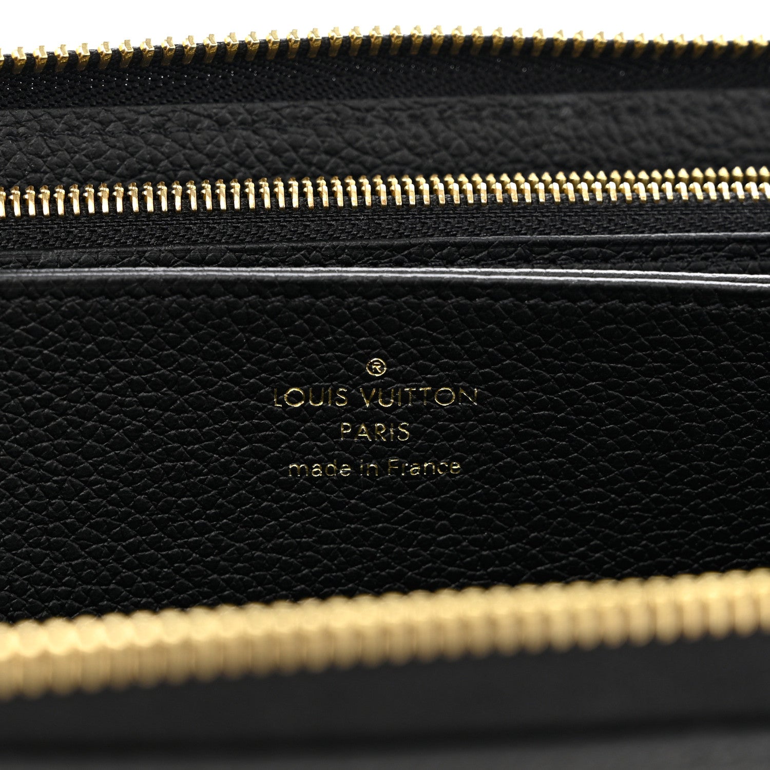 Louis Vuitton Empreinte Monogram Giant Zippy Wallet Black Beige 6 of 7