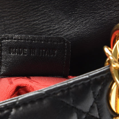 Christian Dior Lambskin Cannage Mini Lady Dior Black 7 of 8